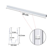 TheLAShop Aluminum Channel for LED Lights - 8x12mm Inner Groove, 12in 10ct. Image