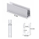 TheLAShop Aluminum Channel for LED Lights - 8x12mm Inner Groove, 2in 20ct. Image