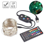 TheLAShop 33ft Color Changing Fairy Light Bluetooth App Music Remote Image