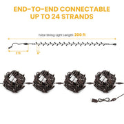 TheLAShop 200ft Outdoor String Light for Porch, Tree Trunk Wrap 4x50ft 110V Image