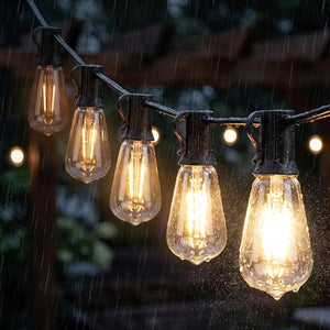 TheLAShop 200ft Outdoor String Light ST38 LED Filament Bulbs 120V 2700K Image
