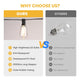 TheLAShop 200ft Outdoor String Light ST38 LED Filament Bulbs 120V 2700K Image