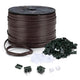 TheLAShop 500ft Electrical Zip-Cord Wire 18-AWG SPT-1 with Plugs & End Caps, Brown Image
