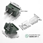 TheLAShop Christmas Light Vampire Plug 18AWG SPT-1 (Male, Female Plug, End Cap) Image