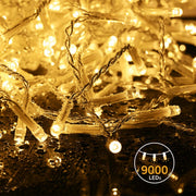 TheLAShop LED Icicle Lights Outdoor 120V - 9000 5MM LEDs, 29.5ft, 10Strands Image