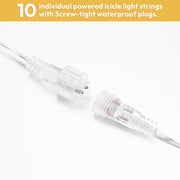 TheLAShop LED Icicle Lights Outdoor 120V - 9000 5MM LEDs, 29.5ft, 10Strands Image