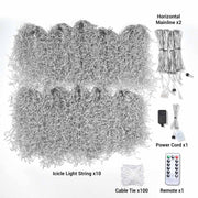 TheLAShop LED Icicle Lights Outdoor 120V - 9000 5MM LEDs, 29.5ft, 10Strands Image