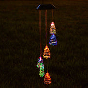 TheLAShop Christmas Tree Solar LED Light Wind Chime Decor Lighting Image