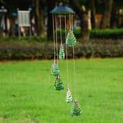 TheLAShop Christmas Tree Solar LED Light Wind Chime Decor Lighting Image