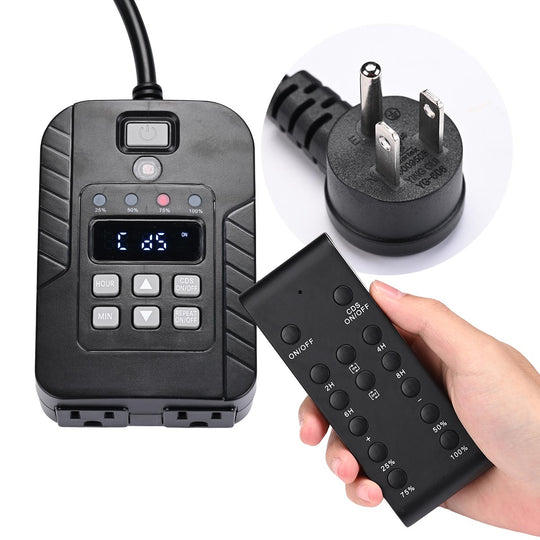 TheLAShop Dimmer & Timer with Remote Dusk-to-Dawn Outdoor Lighting Control