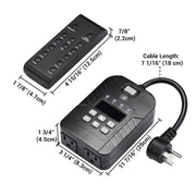 TheLAShop Dimmer & Timer with Remote Dusk-to-Dawn Outdoor Lighting Control Image