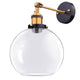 TheLAShop 8" Glass Globe Shade Wall Sconce Light, Clear
