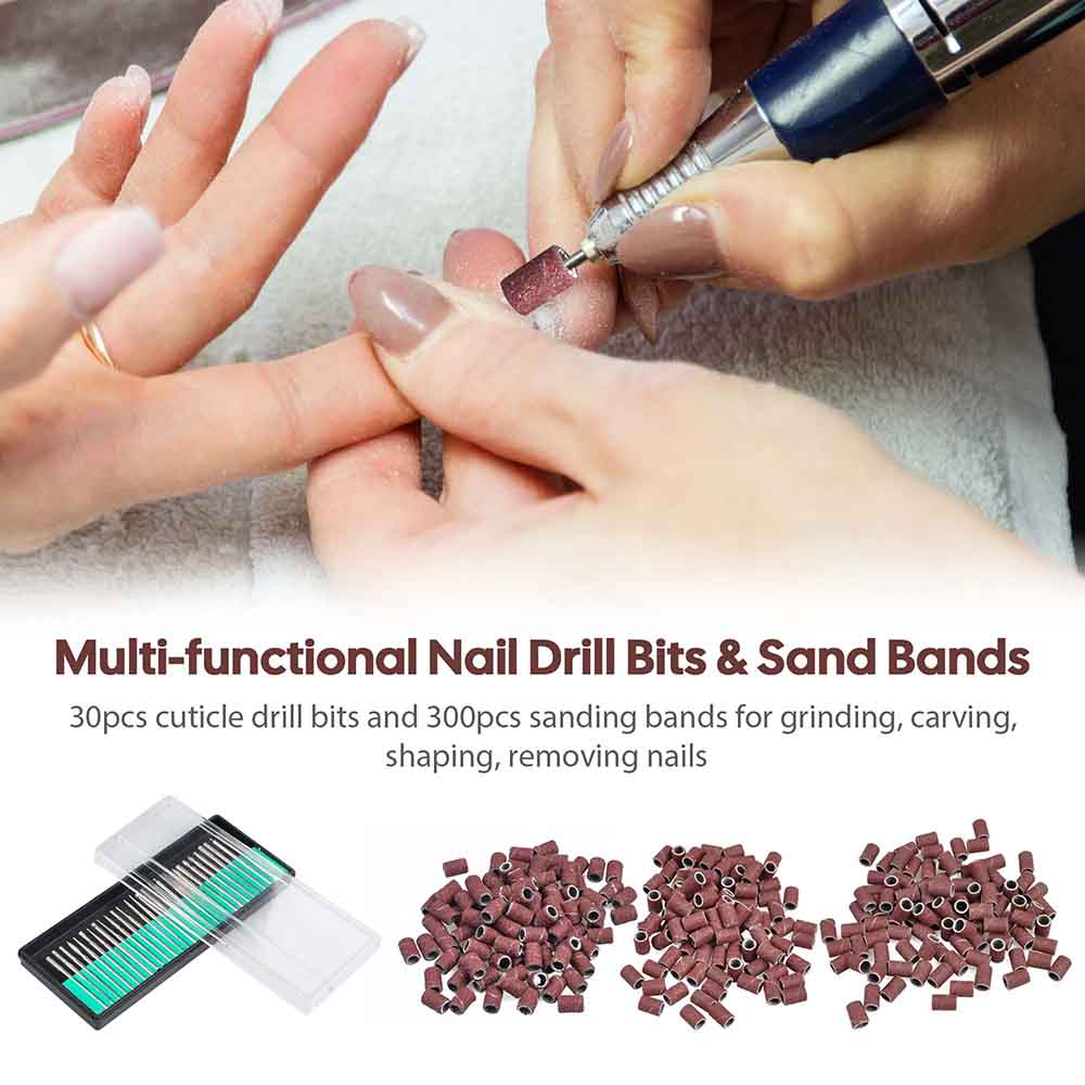 Amazon.com: MelodySusie 100 Pcs Nail Drill Bits Sanding Bands for Nail Drill  240 Extreme Fine Grit Nail File Sanding Bands for Acrylic Nails Gel  Manicures and Pedicure : Beauty & Personal Care