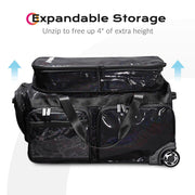 TheLAShop 28" Rolling Duffle Dance Bag with Garment Rack Travel Case Image