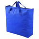 TheLAShop Reusable Grocery Bag with Zipper & Handles Blue Polyester Tote Image