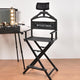 TheLAShop 28" Artist Makeup Chair Tall Directors Chair w or w/o Headrest, Black w/ Headrest Image