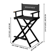 TheLAShop 28" Artist Makeup Chair Tall Directors Chair w or w/o Headrest Image