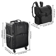 TheLAShop Rolling Hairstylist Case with Cosmetic Backpack Image