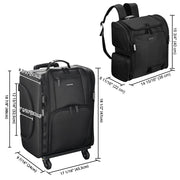 TheLAShop Hairstylist Rolling Travel Bag with Barber Makeup Backpack Image