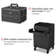 TheLAShop 2 in 1 Rolling Makeup Case on Wheels(4) Cosmetic Case Black