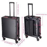 TheLAShop Artist Studio Rolling Makeup Travel Vanity Case w/ Light 18x9x27" Image