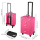 TheLAShop Rolling Makeup Case Nail Artist Case with Drawers Pink Image