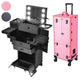 TheLAShop Pro Artist Rolling Makeup Case w/ Tact Switch Lights & Mirror