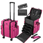 TheLAShop Rolling Makeup Case Nylon with Drawers(8)