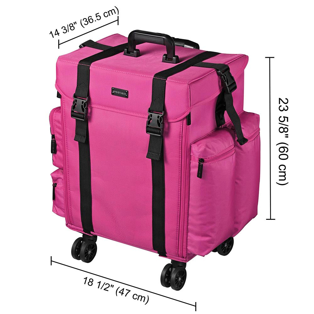 Pink vanity case online on wheels