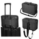 TheLAShop Rolling Hairstylist Travel Bag with Quilted Makeup Train Case Image