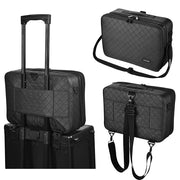 TheLAShop Rolling Hairstylist Travel Bag with Quilted Makeup Train Case