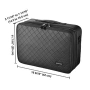 TheLAShop 17in. Black Quilted Makeup Train Case 1200D Image