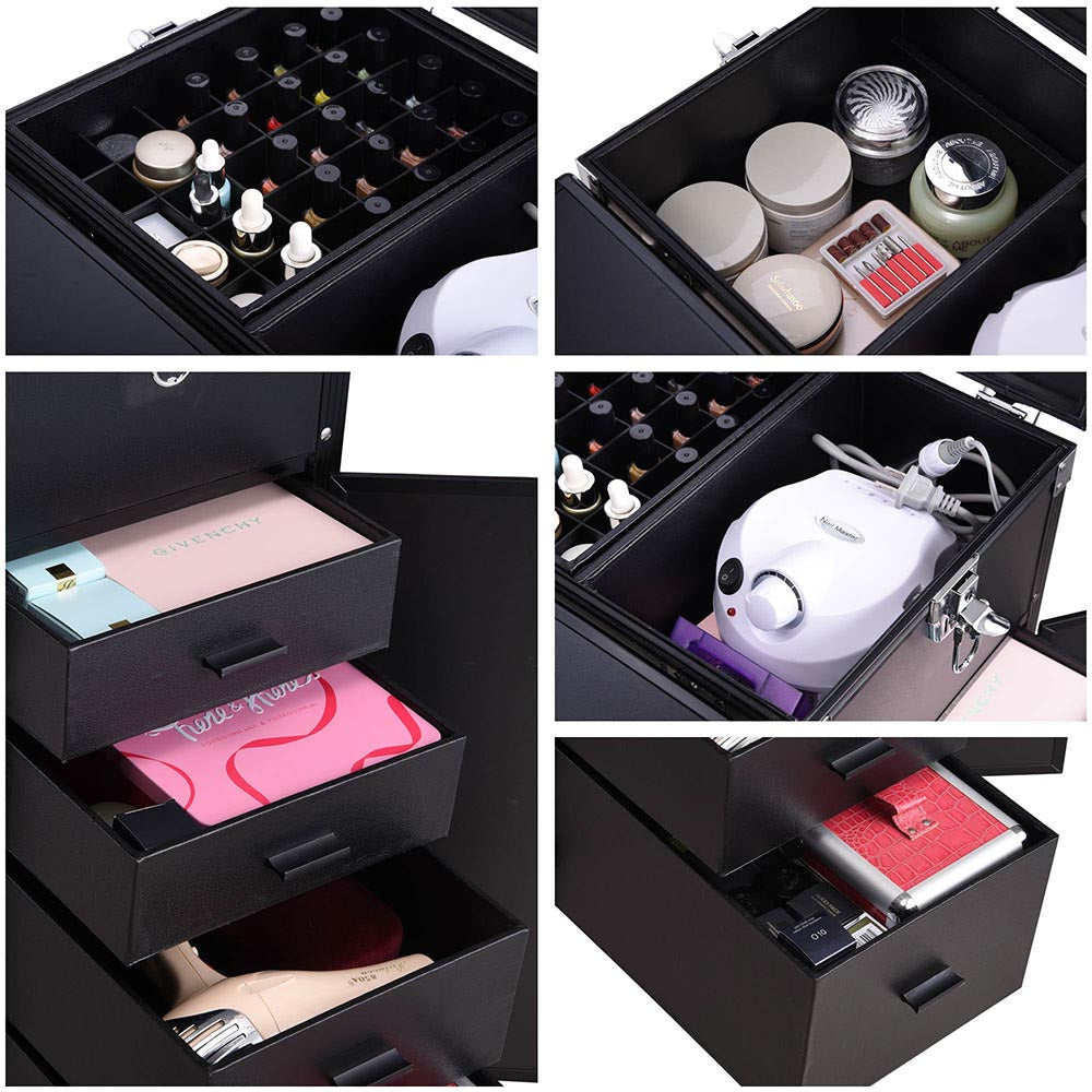 METROWAVE Lipstick Box With Mirror Makeup Organiser Box Nail Polish  Cosmatic Storage Box Designed to Store Cosmetic Products., Store upto 20  items., Makeup Box Vanity Box Price in India - Buy METROWAVE
