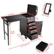 TheLAShop Rolling Makeup Station Hair Nail Workstation Drawers Image