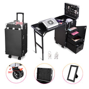TheLAShop Rolling Makeup Station Hair Nail Workstation Drawers Image