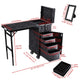 TheLAShop Rolling Makeup Station Hair Nail Workstation Drawers Image