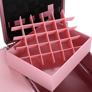 TheLAShop Rolling Makeup Station with Slide Drawers Detachable Pink Image