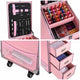 TheLAShop Rolling Makeup Station with Slide Drawers Detachable Pink Image