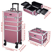 TheLAShop Rolling Makeup Case for Makeup Nail Artist Hairstylist