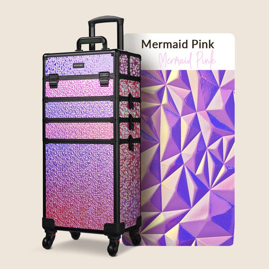 TheLAShop Rolling Makeup Case - Mermaid, Rococo, CoyoteButtes, ForgetMeNot
