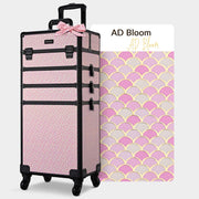 TheLAShop Arc Deco Rolling Cosmetology Makeup Artist Case with 4-Section Image