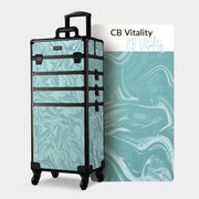TheLAShop Rolling Makeup Case Set(2) - Mermaid, Rococo, CoyoteButtes, ForgetMeNot, Art Deco Image