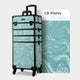 TheLAShop Rolling Makeup Case Set(2) - Mermaid, Rococo, CoyoteButtes, ForgetMeNot, Art Deco Image