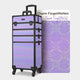 TheLAShop Pro 4in1 Rolling Makeup Case Cosmetic Trolley w/ Key Lock,Charm ForgetMeNot Image