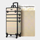 TheLAShop Pro 4in1 Rolling Makeup Case Cosmetic Trolley w/ Key Lock,Grace ForgetMeNot Image