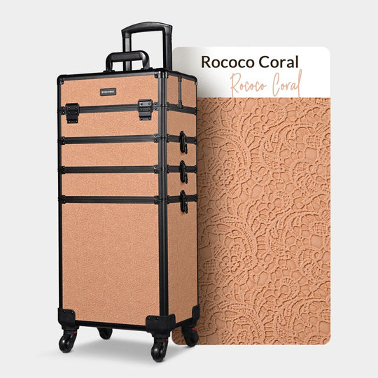 TheLAShop Rolling Makeup Case - Mermaid, Rococo, CoyoteButtes, ForgetMeNot