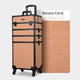 TheLAShop Pro 4in1 Rolling Makeup Case Cosmetic Trolley w/ Key Lock,Rococo Coral Image