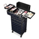 TheLAShop 4 in 1 Rolling Makeup Case on Wheels(4) Cosmetic Case Black Image