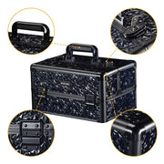 TheLAShop 4 in 1 Rolling Makeup Case on Wheels(4) Cosmetic Case Black Image