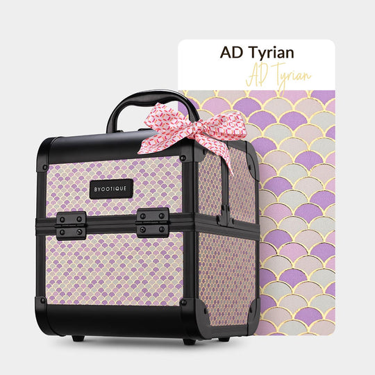 TheLAShop Arc Deco Vanity Makeup Travel Case with Mirror & Trays
